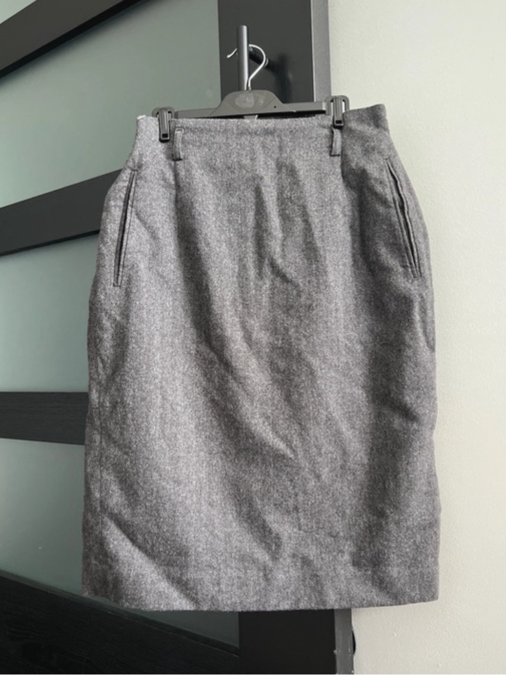 Classic Gray merino Wool Pencil Skirt